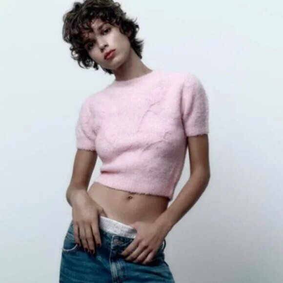 Zara Embroidered Knit Sweater S - Picture 1 of 5